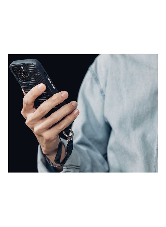 Moshi Slim Case With Wrist Strap For iPhone 13 Pro Max Midnight Blue - Image 5