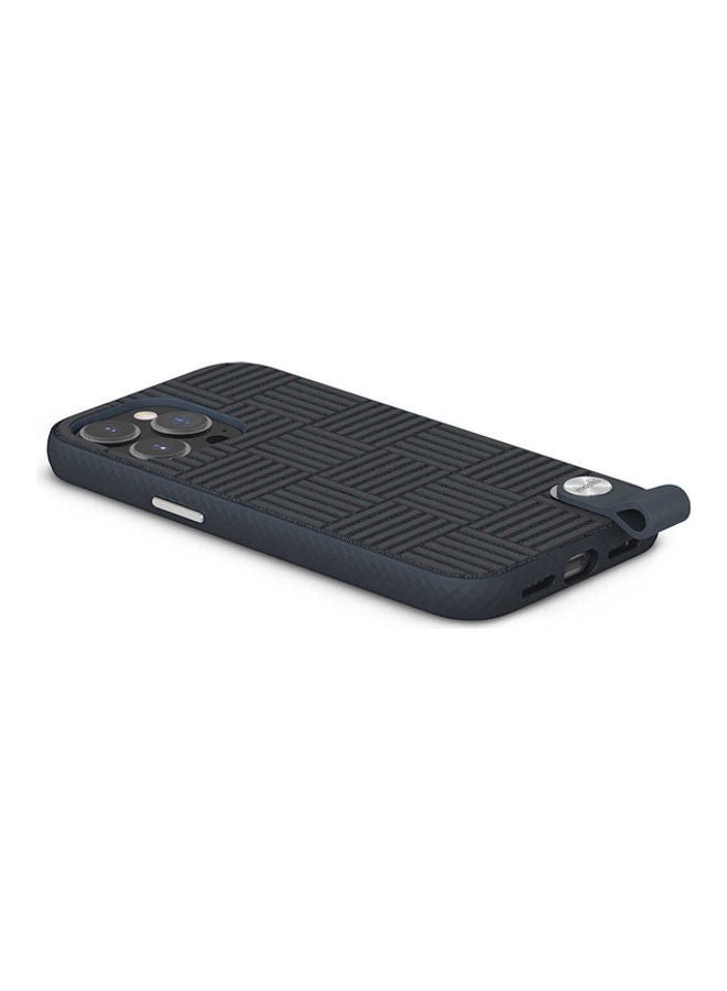 Moshi - Slim Case With Wrist Strap For iPhone 13 Pro Midnight Blue - Image 1