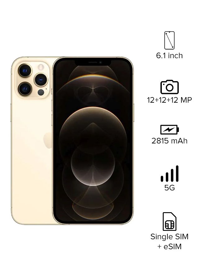 ابل  آيفون 12 برو مع فيس تايم بسعة 512 جيجابايت يدعم 5G  ذهبي - نسخة الشرق الأوسط - Image 1