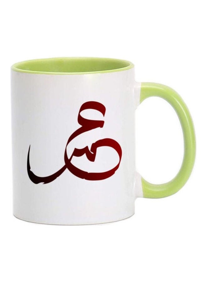 إم إي سي كوب مطبوع بالخط العربي من UMAR أخضر فاتح/أبيض