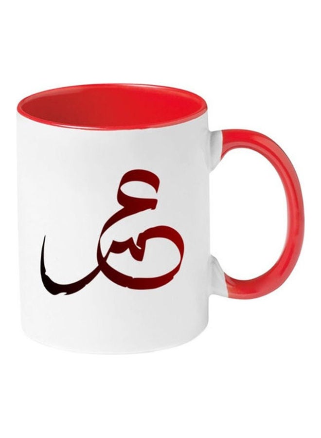 MEC Umar Arabic Name Calligraphy  Printed Mug Red/White