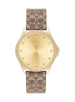 Women's Modern Sport Gold Dial Round Watch - 14503218