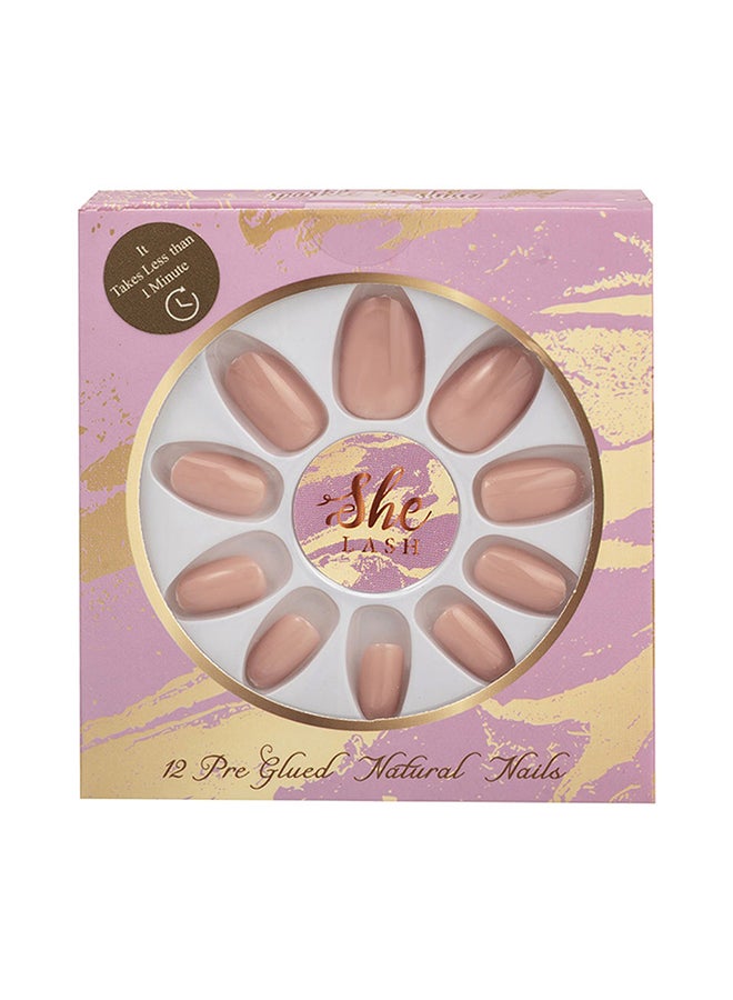 شي لاش أظافر اصطناعية معززة بالغراء مسبقاً بيج كاندي - Image 1