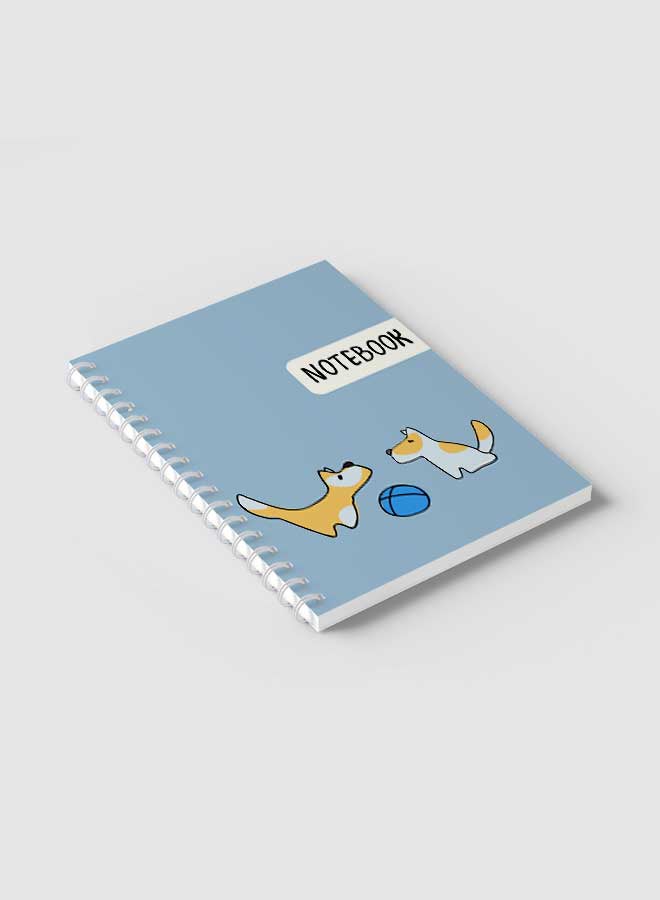 LOWHA Spiral Notebook For School Or Business Note Taking With 60 Sheets  Dogs and Ball Art Multicolour  - Image 2