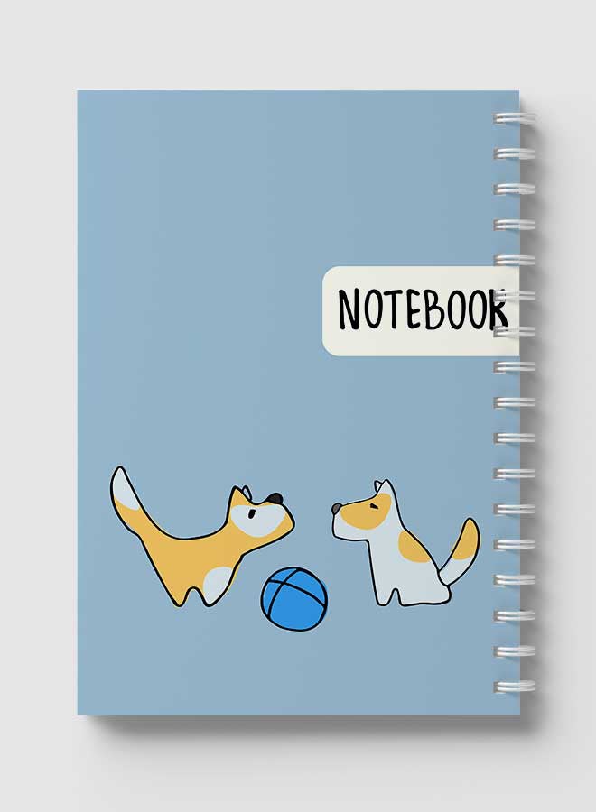 LOWHA Spiral Notebook For School Or Business Note Taking With 60 Sheets  Dogs and Ball Art Multicolour  - Image 5