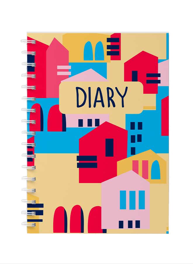 لوحة دفتر ملاحظات بسلك حلزوني للمدرسة أو تدوين ملاحظات العمل مزود ب 60 ورقة بنمط سلس متعدد الألوان - Image 1