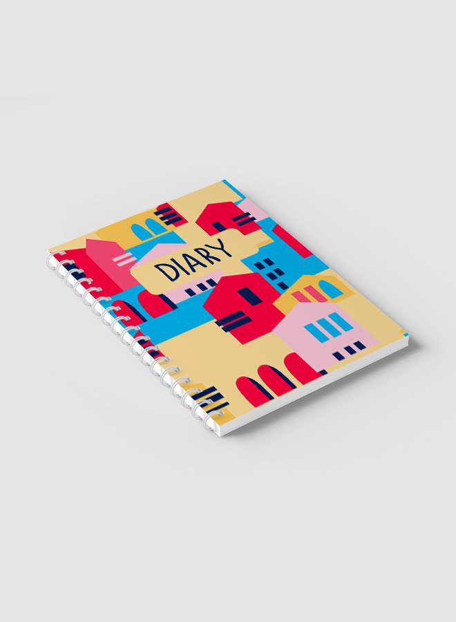 لوحة دفتر ملاحظات بسلك حلزوني للمدرسة أو تدوين ملاحظات العمل مزود ب 60 ورقة بنمط سلس متعدد الألوان - Image 2