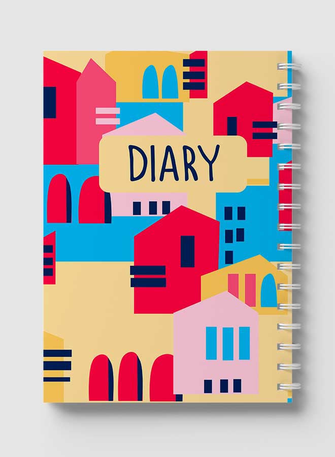 لوحة دفتر ملاحظات بسلك حلزوني للمدرسة أو تدوين ملاحظات العمل مزود ب 60 ورقة بنمط سلس متعدد الألوان - Image 5