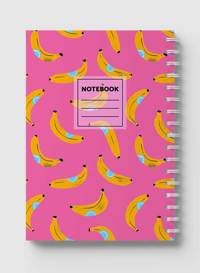 LOWHA Spiral Notebook For School Or Business Note Taking With 60 Sheets  Cover Design With Bananas Multicolour - Image 5