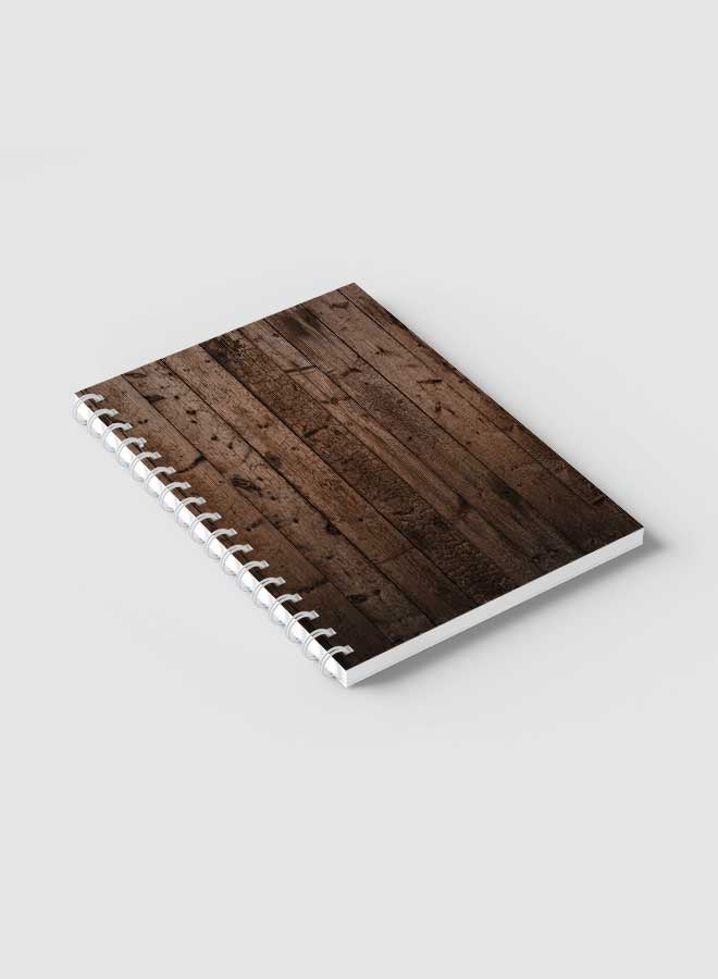LOWHA - Spiral Notebook For School Or Business Note Taking With 60 Sheets  Old Wood  Cover Multicolour - Image 1