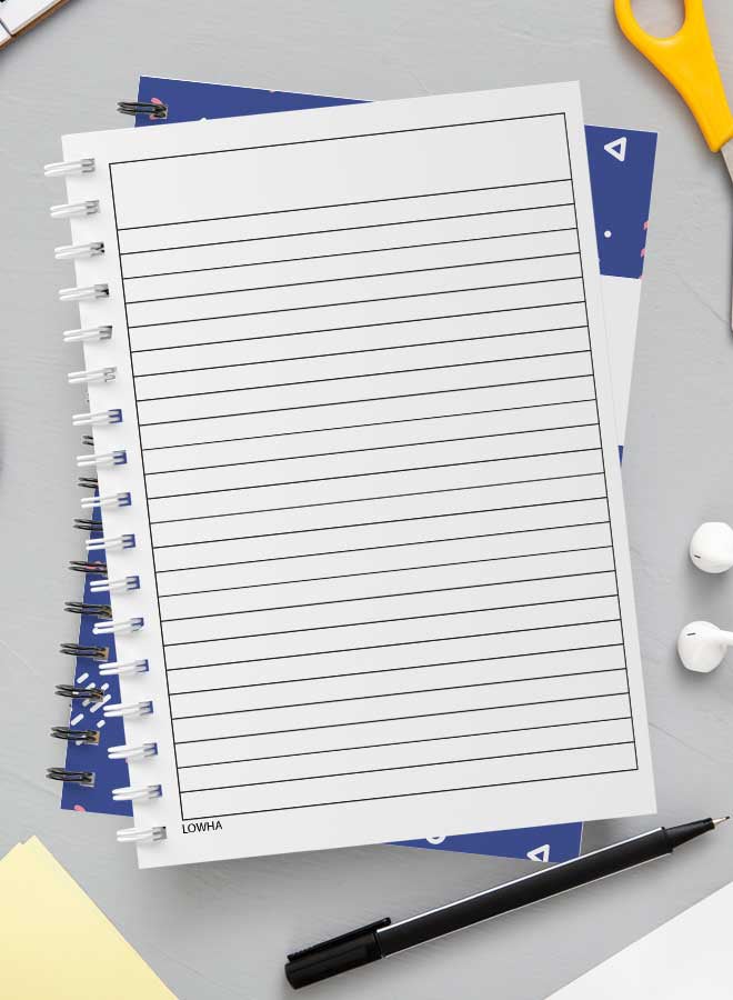LOWHA Spiral Notebook For School Or Business Note Taking With 60 Sheets  Modern Mix Shapes Pattern Multicolour - Image 3