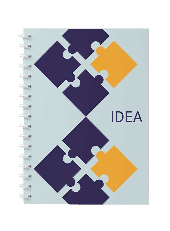 LOWHA Spiral Notebook For School Or Business Note Taking With 60 Sheets  Idea Puzzle Art Multicolour - Image 1