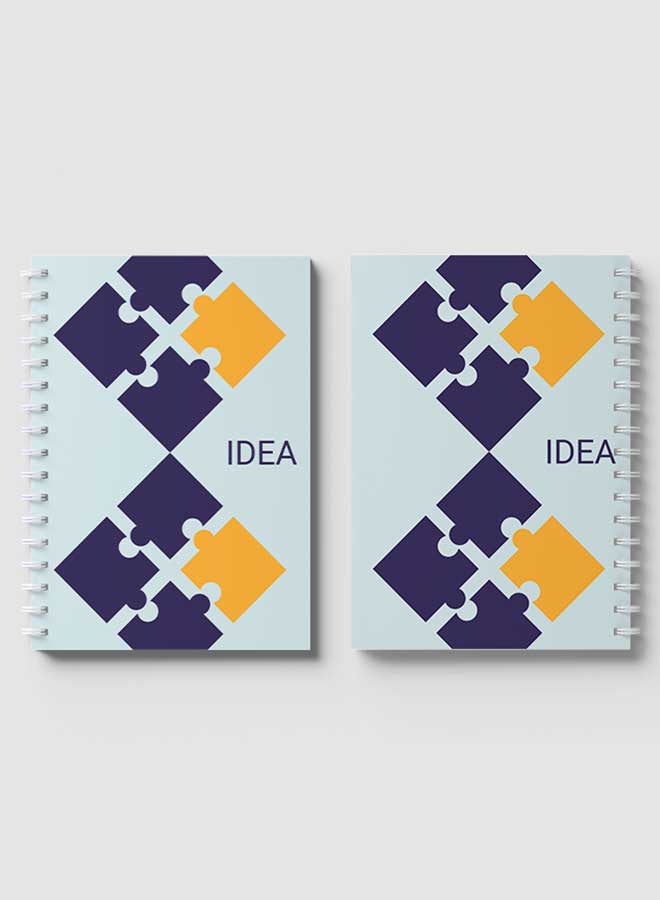 LOWHA Spiral Notebook For School Or Business Note Taking With 60 Sheets  Idea Puzzle Art Multicolour - Image 4