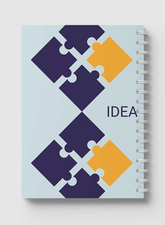 LOWHA Spiral Notebook For School Or Business Note Taking With 60 Sheets  Idea Puzzle Art Multicolour - Image 5