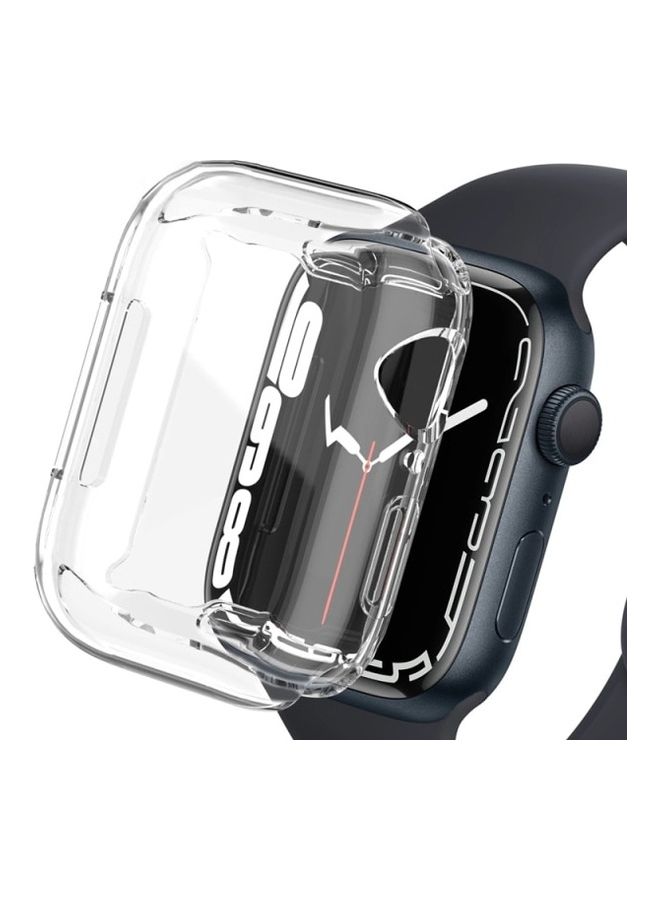 MARGOUN Slim TPU Bumper Protective Cover Case for Apple iWatch Series 7 45mm Clear - Image 1