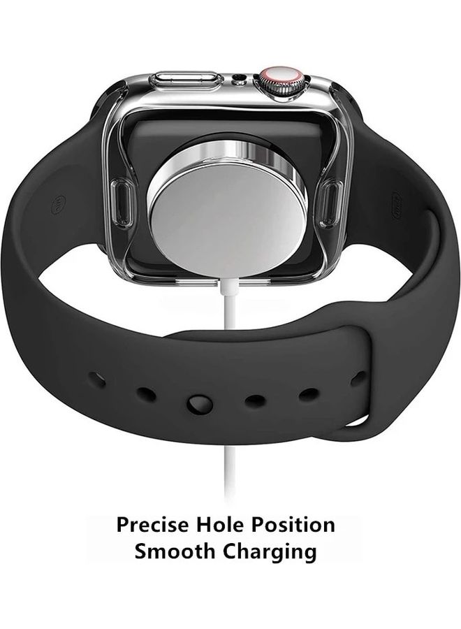 MARGOUN Slim TPU Bumper Protective Cover Case for Apple iWatch Series 7 45mm Clear - Image 3