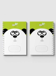 LOWHA Spiral Notebook For School Or Business Note Taking With 60 Sheets  Cartoon Panda and Mosquito Multicolour  - Image 4