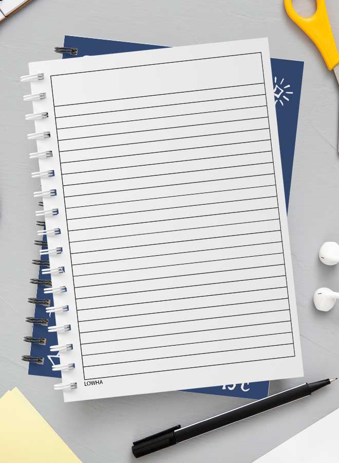 دفتر ملاحظات بسلك حلزوني للمدرسة أو تدوين ملاحظات العمل يحتوي على 60 ورقة متعدد الألوان