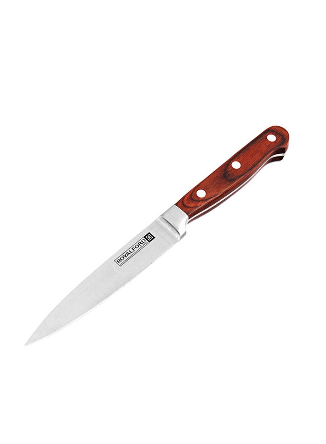 Royalford Utility Knife Silver/Brown 5inch  - Image 1