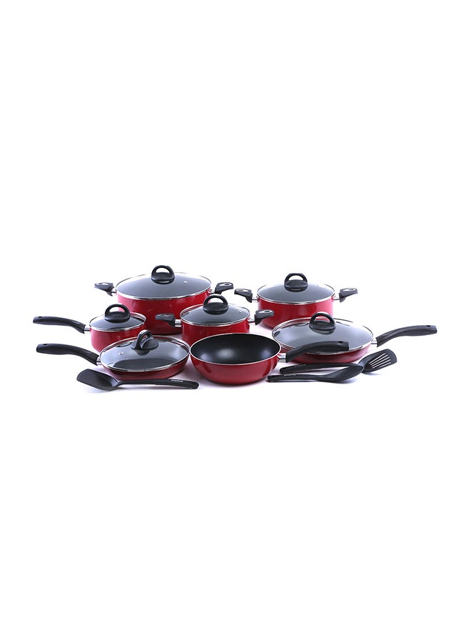 Royalford 16-Piece Cookware Set Red ‎58 x 32.4 x 16.8cm  - Image 2