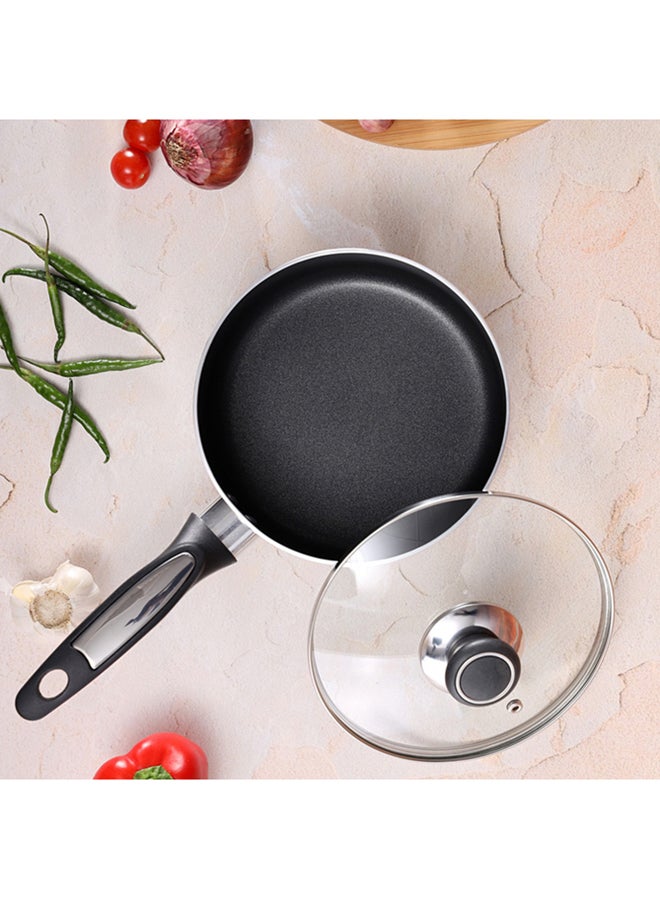 Royalford Aluminium Sauce Pan With CD Bottom, Heat-Resistant Exterior, Strong Bakelite Handle, Tempered Glass Lid With Steel Frame Gold 20cm  - Image 5