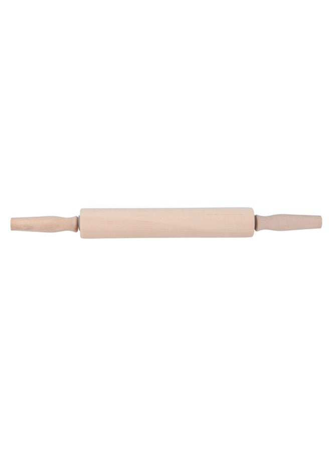 Royalford Wooden Rolling Pin Durable And Light Weight 100% Natural Wood 45x 45CM Beige 45x4.3cm  - Image 2