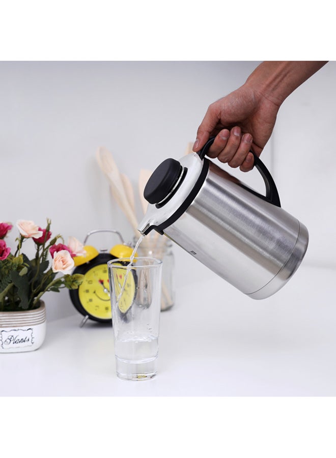 Royalford Royalford RF6894 Steel Vacuum Flask - 1 L| Leak-proof & Portable | 12 Hours Hold & Cold| Ideal for tea, coffee, hot chocolate, soup, smoothies & more Silver/Black 1Liters  - Image 5