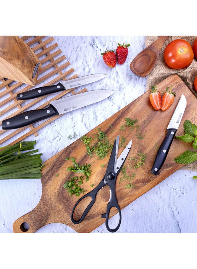 Royalford 5-Piece Knife Set Black - Image 4