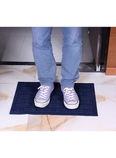 Royalford Rectangular Solid Bathing Mat Blue 40x60cm  - Image 5