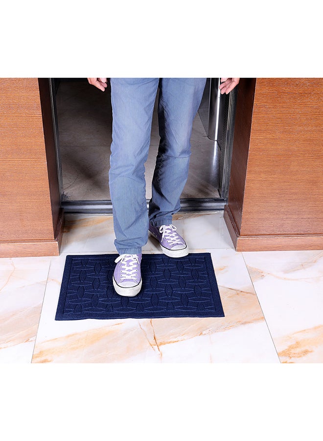 Rectangular Solid Bathing Mat Blue 40x60cm