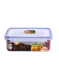 Royalford Airproof Container With Lid Clear With Blue 1Liters  - Image 2