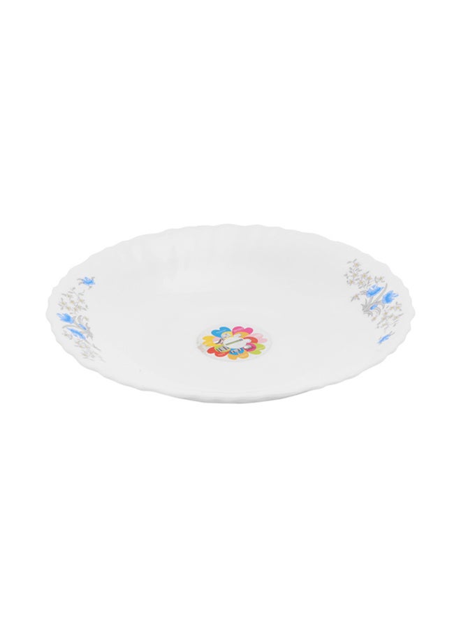 Royalford Dinner Plate White/Blue 7.5inch  - Image 1