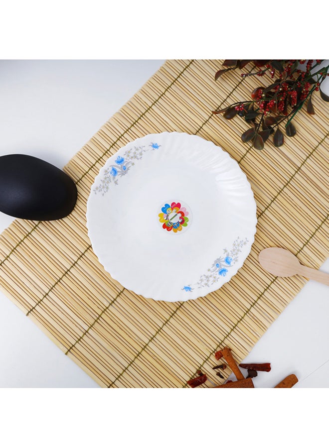 Royalford Dinner Plate White/Blue 7.5inch  - Image 3