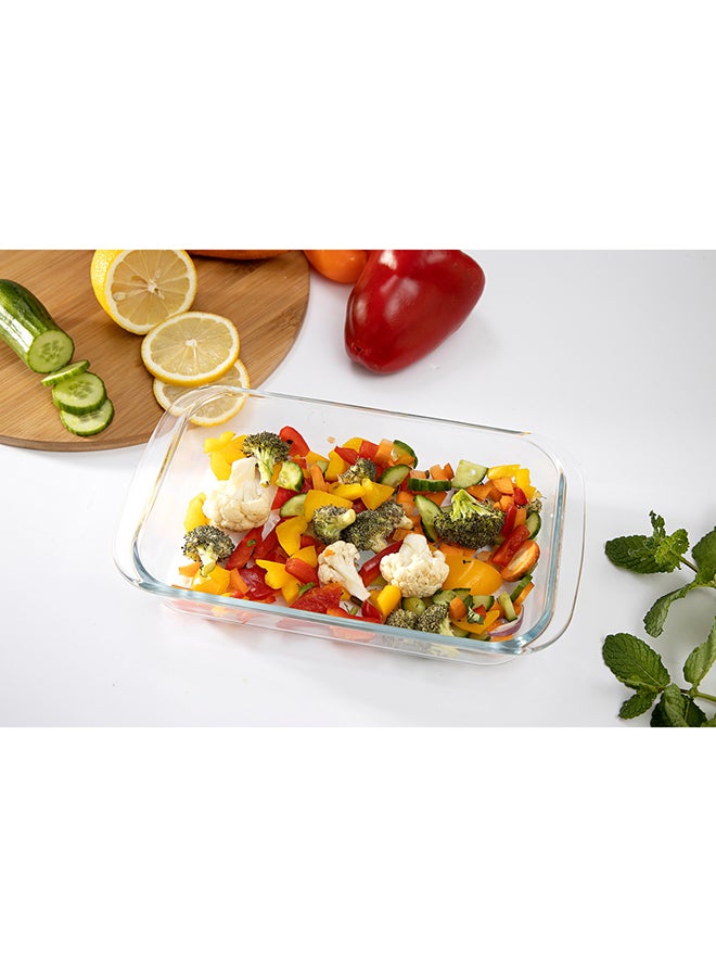 Royalford - Rectangular Baking Dish Clear 2.2Liters - Image 1