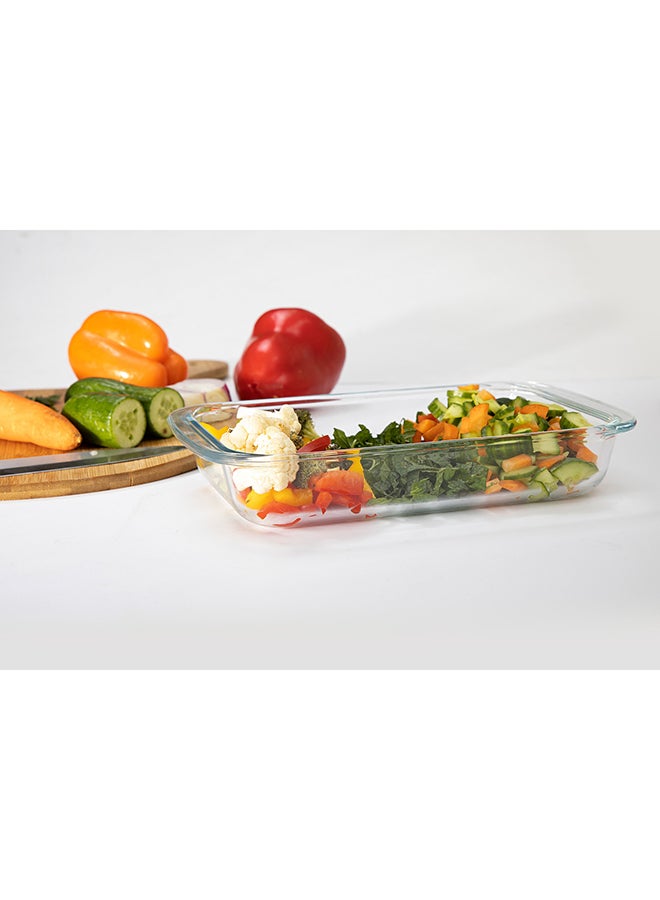 Royalford - Rectangular Baking Dish Clear 2.2Liters - Image 1