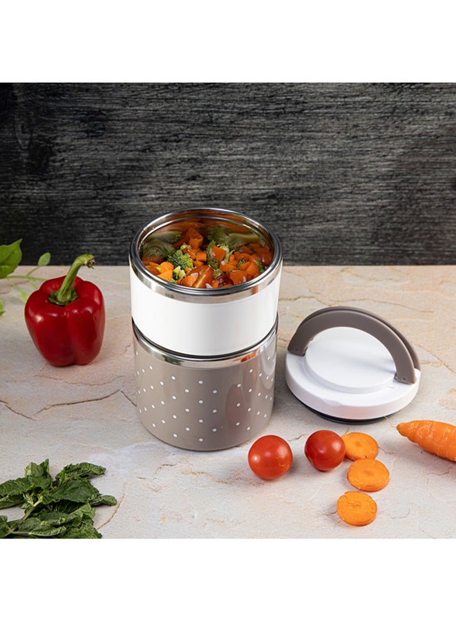 930Ml Two Layer Satinless Steel Lunch Box Pp Meterial Out Side,Filled With Pu Foam,Stainless Steel Inner Assorted Color 930ml