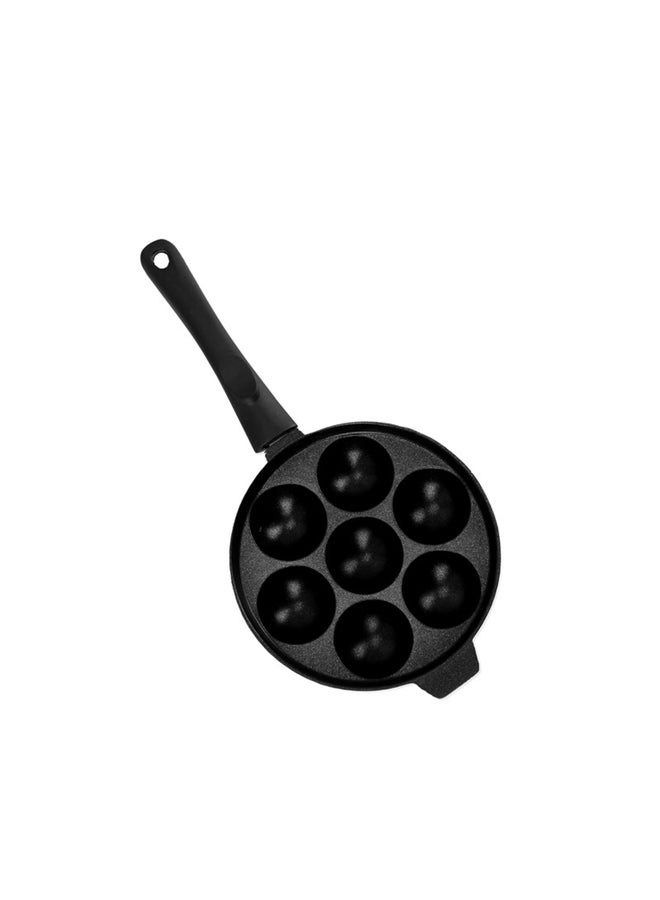 Royalford Easy Handle Appa Patharam Appa Patharam Non Stick Made In India Black 18cm  - Image 1