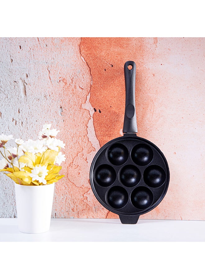 Royalford Easy Handle Appa Patharam Appa Patharam Non Stick Made In India Black 18cm  - Image 3