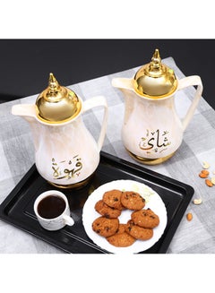 رويال فورد طقم أباريق شاي ماربل مكون من قطعتين بني/ذهبي  - Image 4
