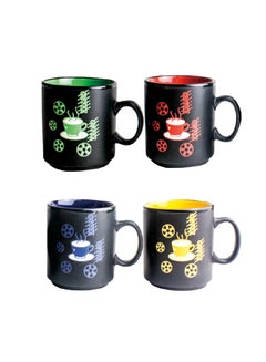 Royalford 9Oz Mug Stone Ware Mix Color Assorted Colour  - Image 2