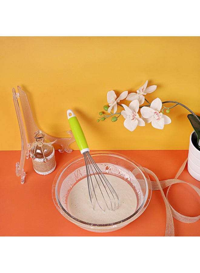 Royalford Stainless Steel + Abs Whisk Multi Color31.5X7 Cm Silver With Green Handle 31.5x7cm  - Image 5