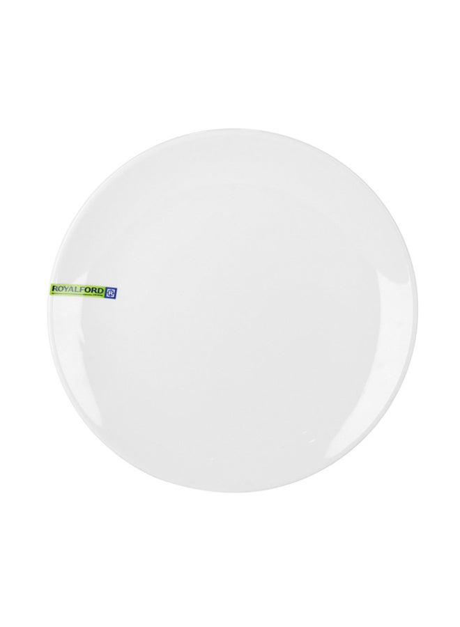 Royalford - 10 Inch Dinner Plate Porcelain Magnesia Dinner Plate White 10inch - Image 1