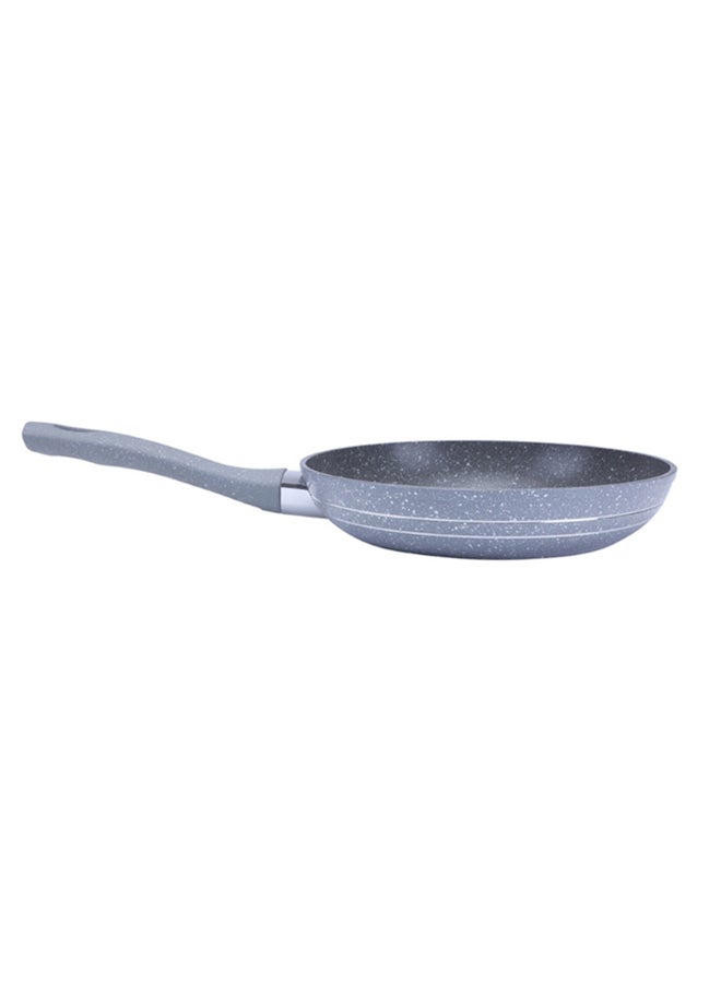 Royalford Royalford Smart Fry Pan - 5 Layer Granite Non-Stick Coating Pan | Multiple Hob Compatibility | Heat-Resistant Handle with Hanging Loop | Ideal Frying, Cooking, Sauteing & More | RF9464BGE Black/Grey/Silver 26x5cm  - Image 1