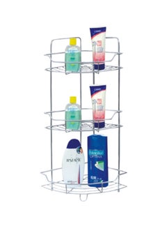 Royalford 3-Tier Stainless Steel Corner Rack Silver 12cm  - Image 2