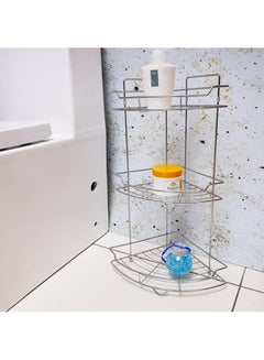 Royalford 3-Tier Stainless Steel Corner Rack Silver 12cm  - Image 4