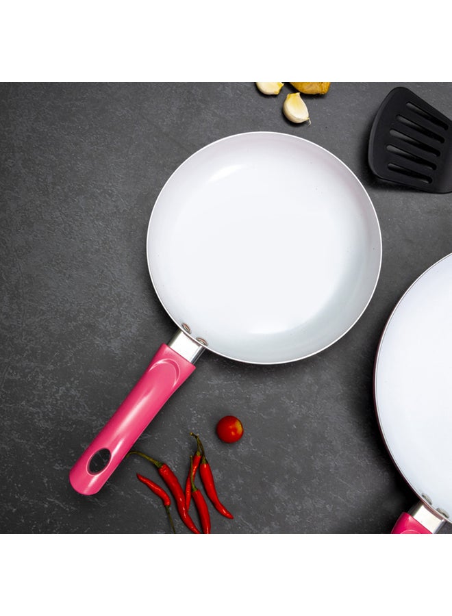 Royalford 3-Piece Frying Pan Set Pink Frying Pan Medium 26, Frying Pan Small 20cm  - Image 5