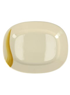 Royalford Super Rays Oval Shape Plate Off White 14inch  - Image 2