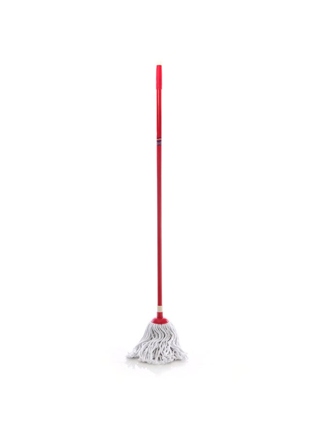 Royalford Hy-Sorb Cotton String Mop Multicolor Red Stick And White Cotton 15cm  - Image 1