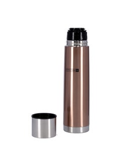 Royalford Stainless Steel Vacuum Bottle Brown/Silver 1Liters  - Image 2