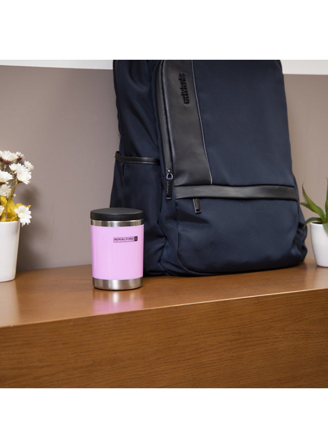 Royalford Stylish 360 Drinking Vacuum Insulated Double-walled Closure Edged Leakproof Travel Mug White 400ml  - Image 4